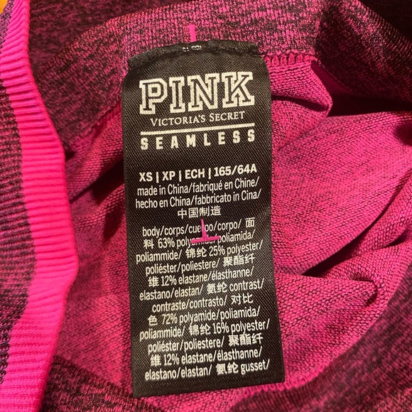 2 pair of EUC Victoria’s Secret PINK Seamless Workout Tights (1 pink & 1 gray) - Picture 3 of 6